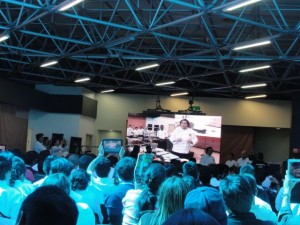 Acurio spoke to a venue filled with gastronomy students with a message to share and celebrate each other's successes.